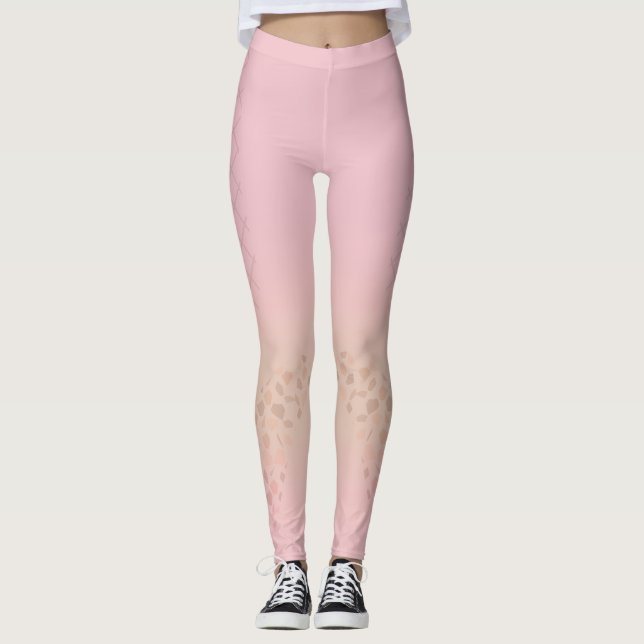 modern fashion pink leggings (Front)