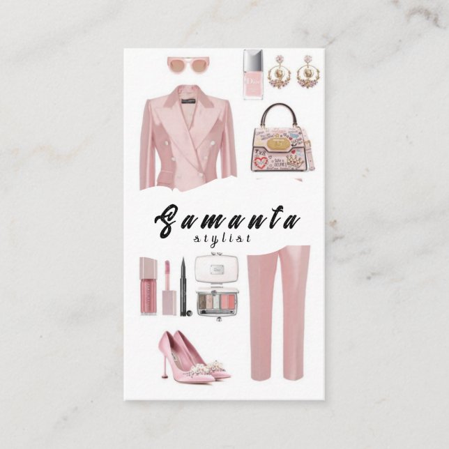 Modern Fashion Stylist Business Cards  (Front)