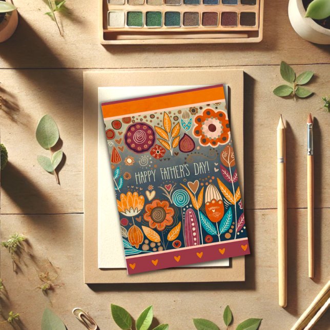 Modern Father’s Day Masculine Floral Inspirivity Card (Creator Uploaded)