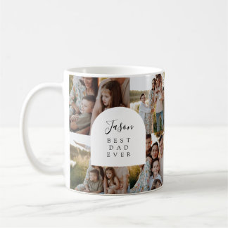 Modern Father's Day Best Dad Ever Photo Mug