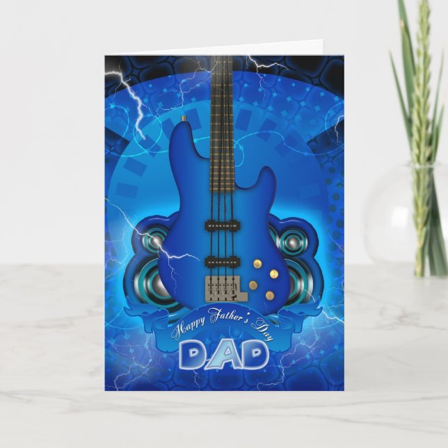 modern father's day card with guitar (Front)