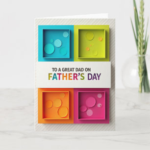 Modern Fathers Day Colour Card