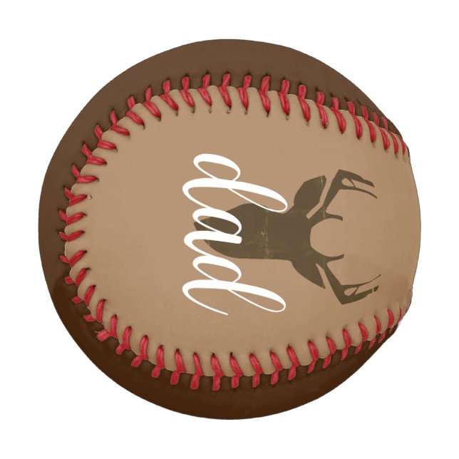 Modern Fathers Day Deer Dad Baseball (Front Left)