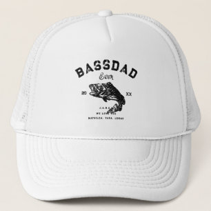 Modern Father's Day Fishing Custom Name  Trucker Hat