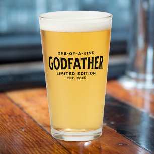 Modern Father's Day Gift for Godfather Customized  Glass