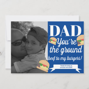 Modern Fathers Day Isometric Favourite Food Burger Card