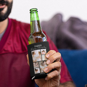 Modern   Fathers Day Photo Collage Can Cooler