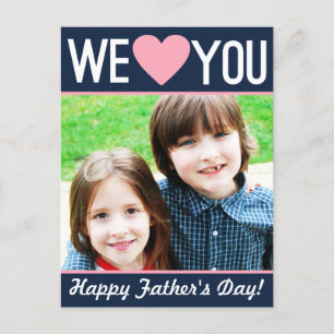 Modern Father's Day Photo Postcard
