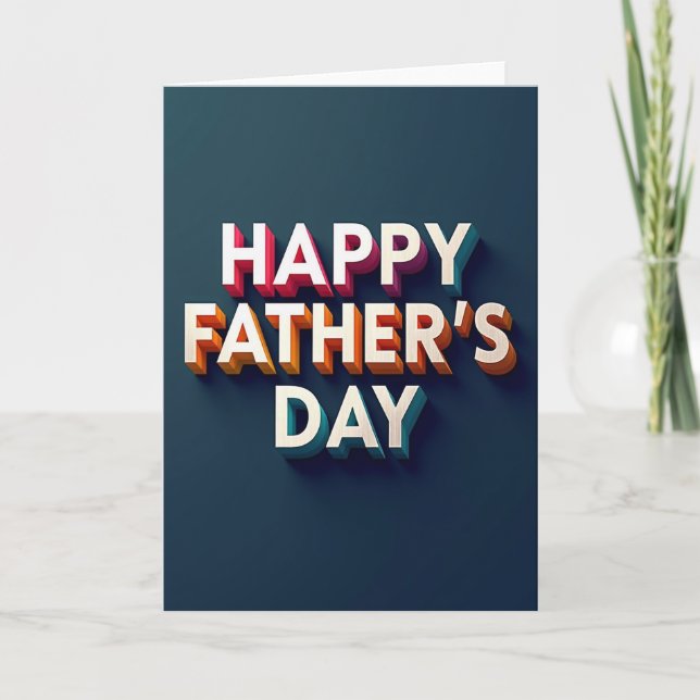 Modern Fathers Day Type Card (Front)