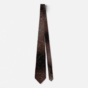 Modern Father's Day Wedding Black Glitter Sparkles Tie