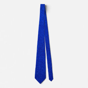 Modern Father's Day Wedding Blue Glitter Sparkles Tie