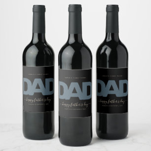 Modern Father's Day Wine Label