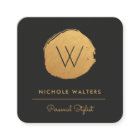 Modern Faux Foil Painted Circle | Gold Gold