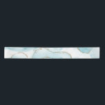 Modern Faux Gold & Blue Watercolor Marble Pattern Satin Ribbon<br><div class="desc">This simple and modern design is composed of sans serif and serif typography.</div>