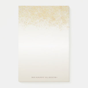 Modern Faux Gold Confetti   -Personalized Post-it Notes
