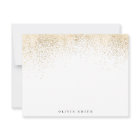 Modern faux gold glitter personalized Stationery