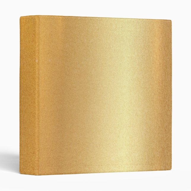Modern Faux Gold Glitter Trendy Golden Elegant Binder (Front/Spine)