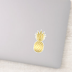 Modern Faux Gold Pineapple Sticker