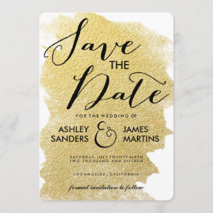 MODERN FAUX GOLD SAVE THE DATE