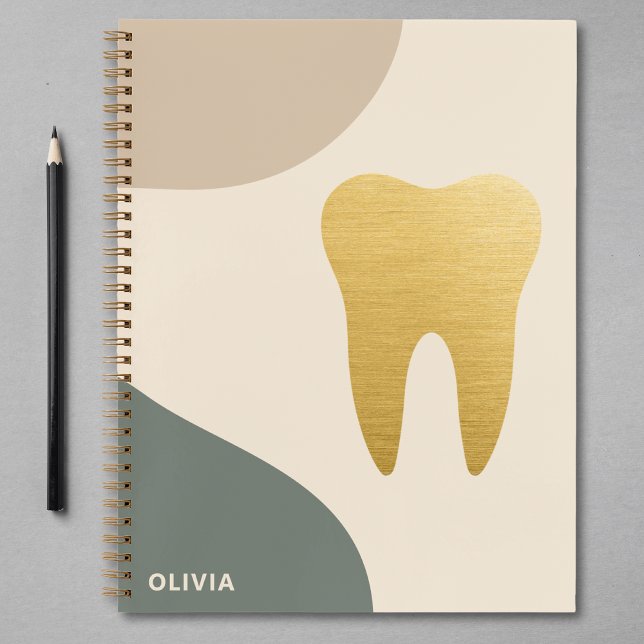 Modern Faux Gold Tooth Personalized Notebook (Creator Uploaded)