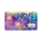 modern faux holographic opal stone business card