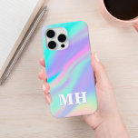 Modern Faux Iridescent Initial Monogram iPhone 15 Pro Max Case<br><div class="desc">Modern Faux Iridescent Initial Monogram iPhone Case. Create your own personalized iPhone Case with custom initial name.</div>