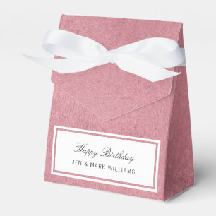 Modern faux rose gold favor box