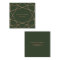 Modern Faux Rose Gold Geometric on Dark Green