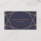 Modern Faux Rose Gold Geometric on Midnight Blue