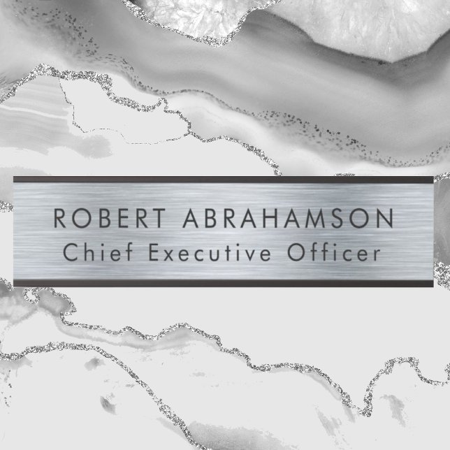 Modern Faux Silver Office Door Signs Sign (Creator Uploaded)