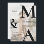 Modern Faux Vellum Monogram Photo Wedding Invitation<br><div class="desc">Modern Faux Vellum Monogram Photo Wedding Invitation. Features bold monogram typography,  minimal graphic design and your custom photo. Personalize text with all the details of your special day.</div>