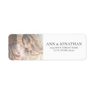 Modern Faux Vellum  Photo Return Address Labels