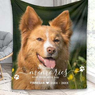 Modern Favourite Memories Personalized Pet Memoria Fleece Blanket