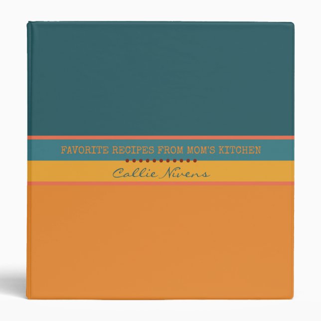 Modern Favourite Recipes From Mom's Kitchen Name Binder (Front)