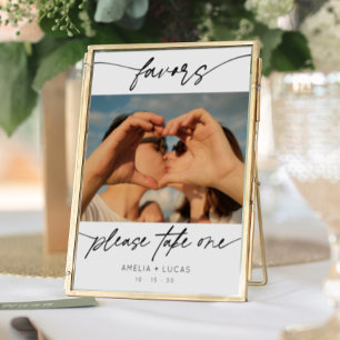 Modern Favours Calligraphy Script Photo  Poster