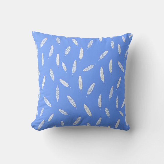 Modern Feathers Luxury Boho Collection Throw Pillow (Front)