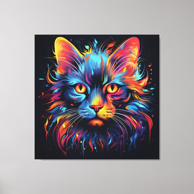 Modern Feline Artwork  Canvas Print (Front)