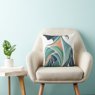 Modern Female Muscle Anatomy Art  Throw Pillow