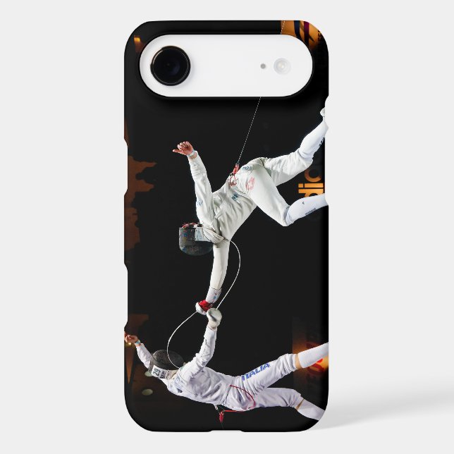 Modern Fencing Sword Fighting Dual Case-Mate iPhone Case (Back)