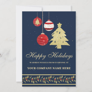 Modern Festive Business Logo Holiday Card