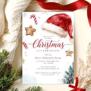 Modern Festive Christmas Party Invitation