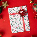 Modern Festive Dot Pattern Christmas Wrapping Paper<br><div class="desc">Deck your gifts in the most enchanting way with our Festive Polka Dots Pattern Christmas Gift Wrapping Paper. This quality wrapping paper roll features a playful but modern confetti of pink, green, and red polka dots that add a fun explosion of colour to any present. It's the perfect blend of...</div>