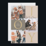 Modern Festive Photo collage Christmas Holiday Card<br><div class="desc">Modern Festive 3 Photo collage Christmas Holiday Card</div>