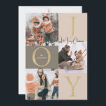 Modern Festive Photo collage Christmas Holiday Card<br><div class="desc">Modern Festive 3 Photo collage Christmas Holiday Card</div>