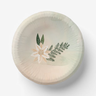 modern festive winter garden christmas holiday paper plate