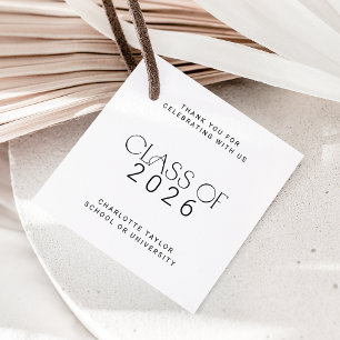 Modern Fete Class of 2025 Thank You Graduation Favour Tags