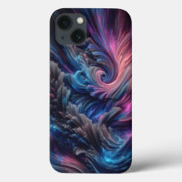Modern Fibre Optic Flow Phone Case - Vibrant Blue