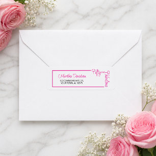 Modern Fifty and Fabulous 50th Birthday Party Labe