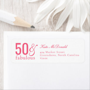 Modern Fifty and Fabulous Bold 50th Birthday Party