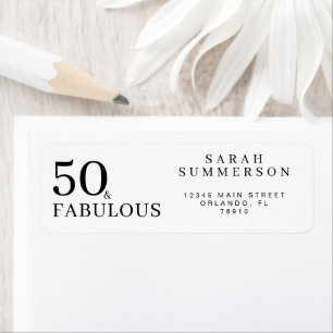Modern Fifty and Fabulous Bold 50th Birthday Party
